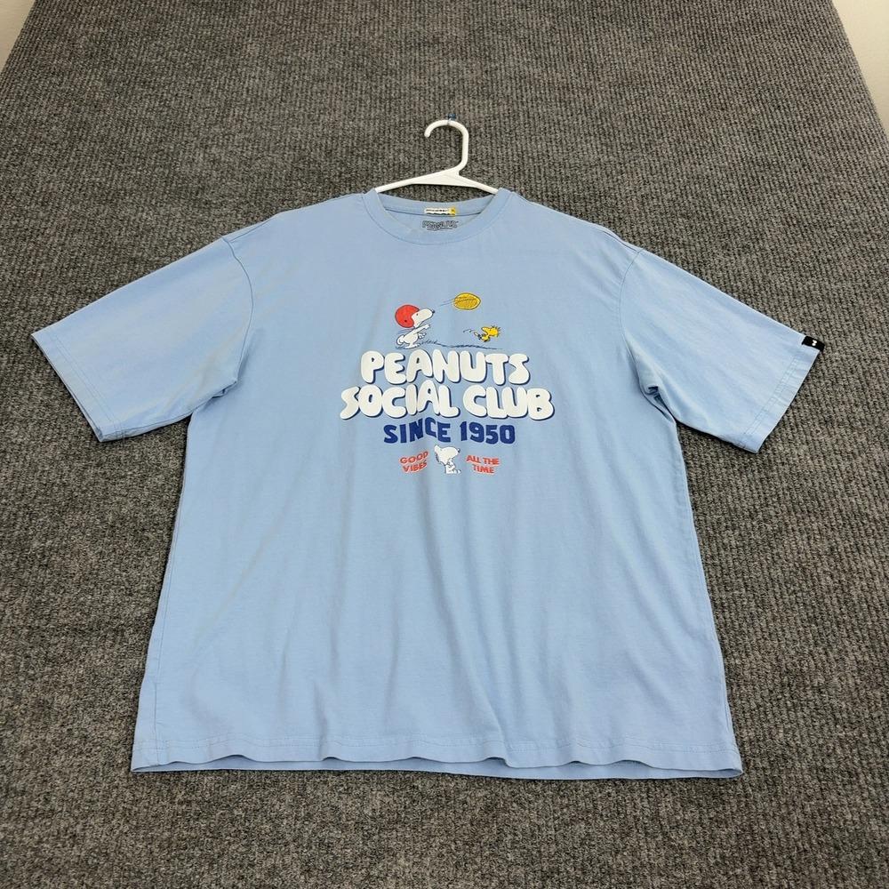 Peanuts Bewakoof T Shirt Men M Blue Cotton Social Club Graphic Streetwear Casual